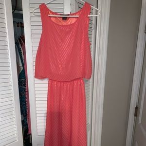 Coral maxi dress